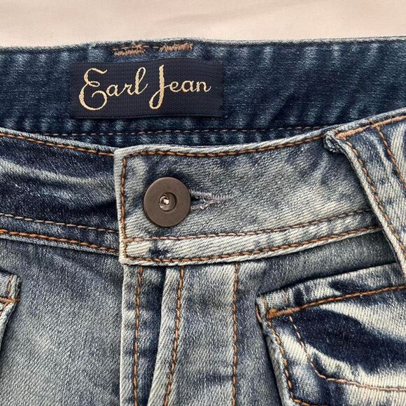 Earl Jean Y2K Vintage Micro Mini Denim Shorts – Low Rise Pocket Mini 2000s 26 - Picture 5 of 6